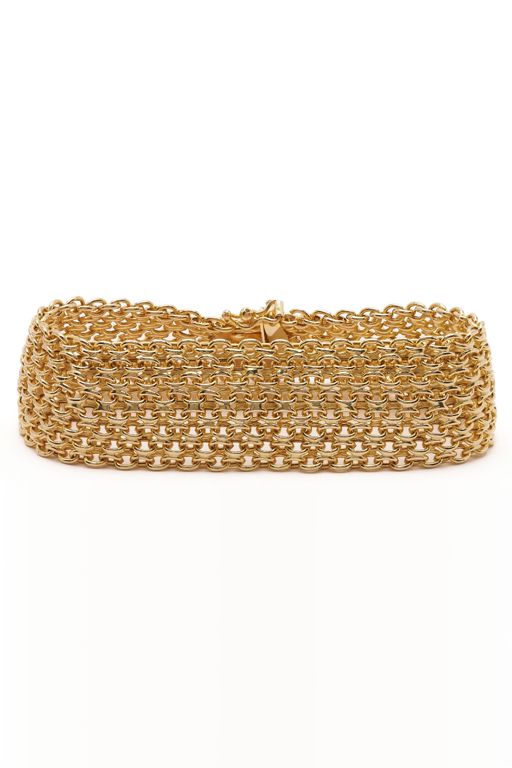 14k Yellow Gold Mesh Bracelet