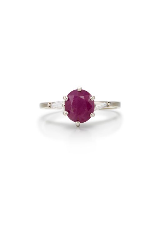 18k Gold Ruby and Diamond Ring