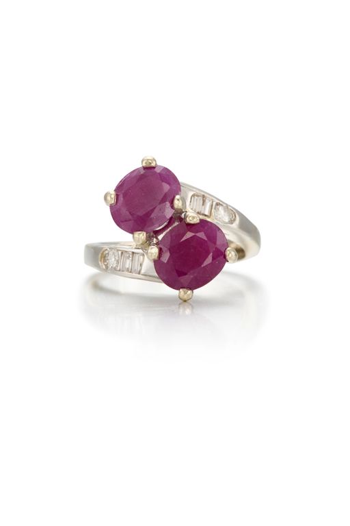 18k Gold Ruby and Diamond Ring