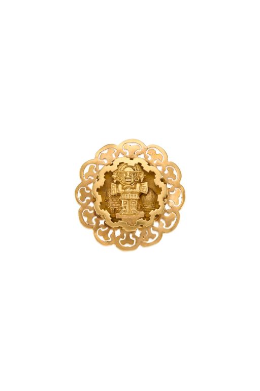 18k Gold Pendant Brooch