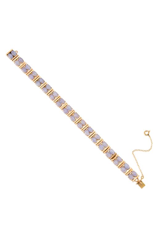 14k Gold Jade Bracelet