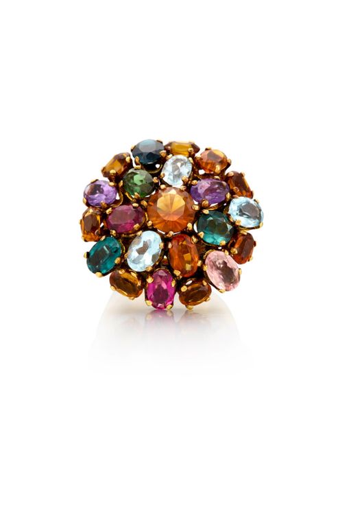 18k Gold Multi-Gem Ring