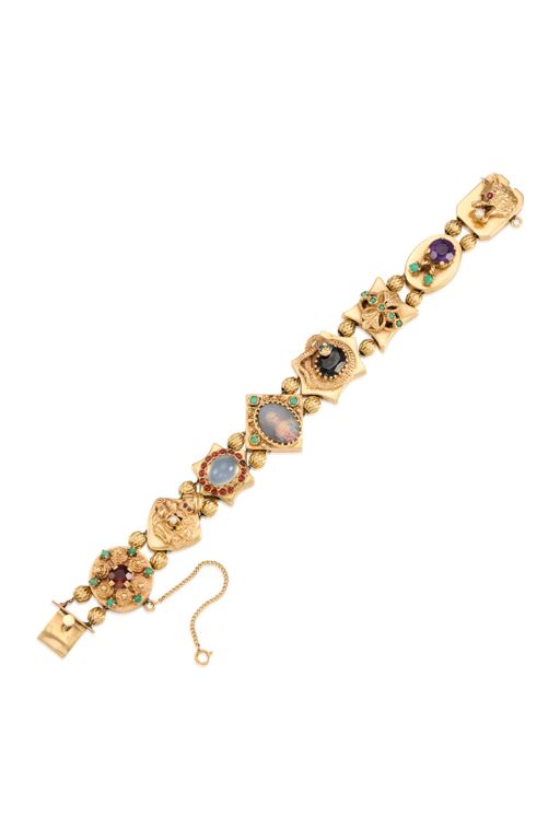14k Gold Multi-Gem Bracelet