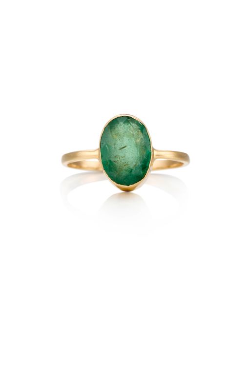 14k Gold Emerald Ring