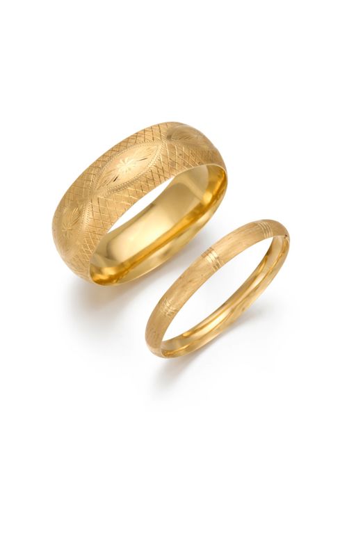 Two 14k Gold Bangles