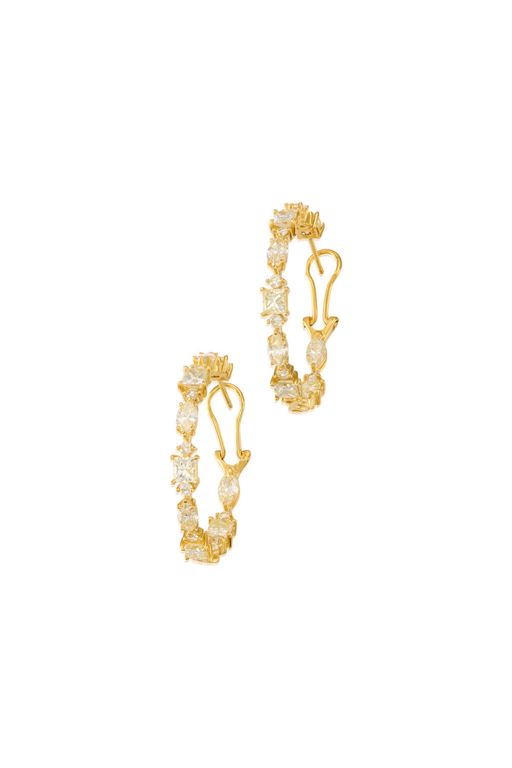 Pair of Gold Diamond Earrings