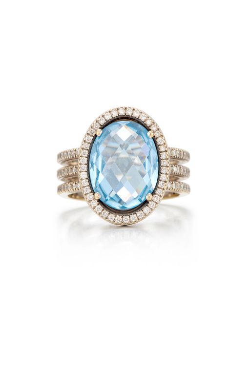 18k Gold Spinel and Diamond Ring