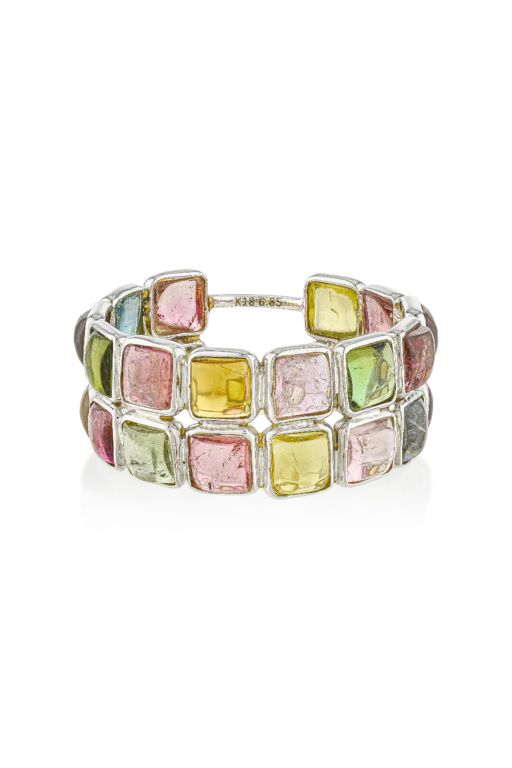 18k Gold Tourmaline Band Ring