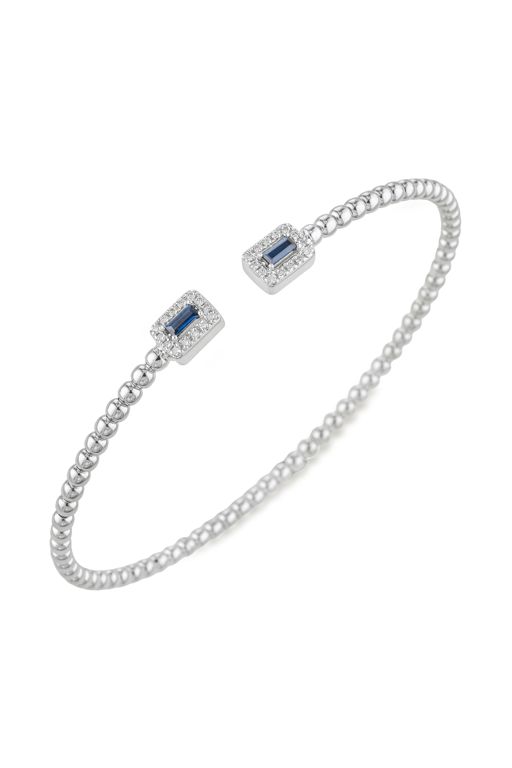 14k Gold Diamond and Sapphire Bracelet