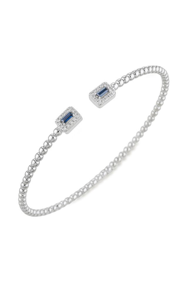 14k Gold Diamond and Sapphire Bracelet