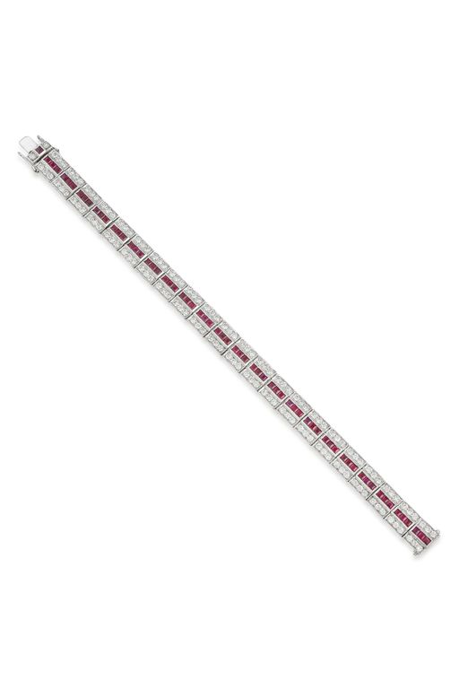 18k Gold Ruby and Diamond Bracelet