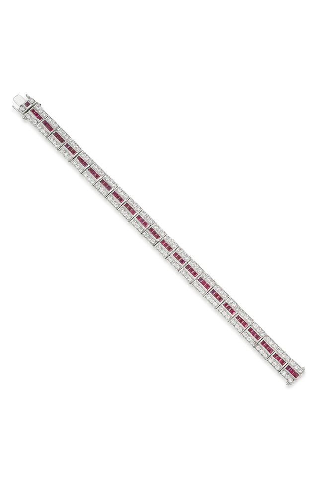 18k Gold Ruby and Diamond Bracelet