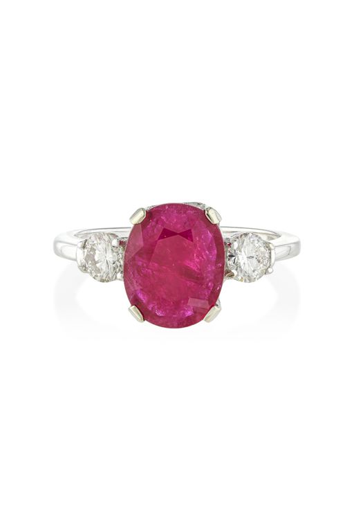 14k Gold Ruby and Diamond Ring