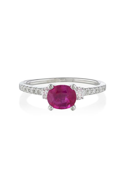 14k Gold Ruby and Diamond Ring