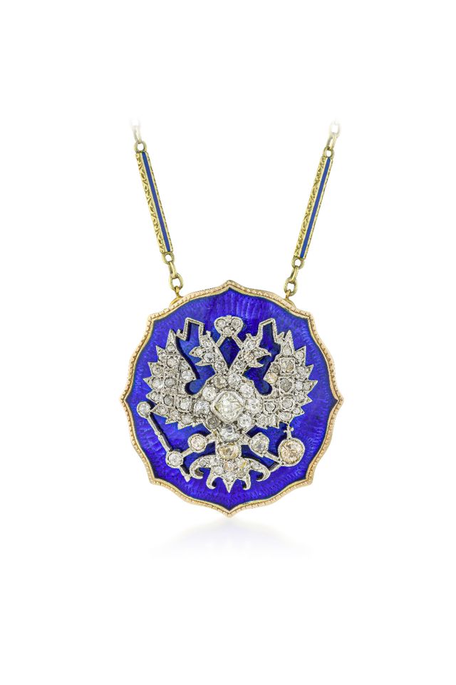 14k Gold Diamond Pendant Necklace and Brooch