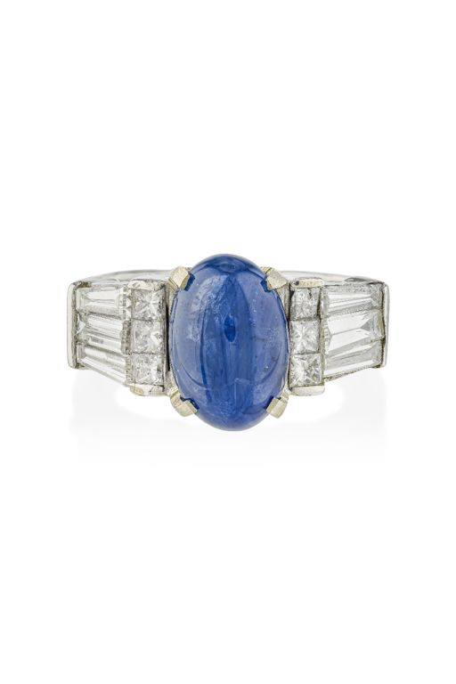 18k Gold Sapphire and Diamond Ring
