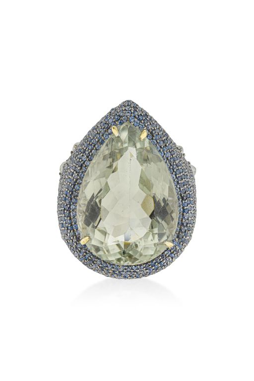 Silver and 14k Gold Multi-Gem Ring