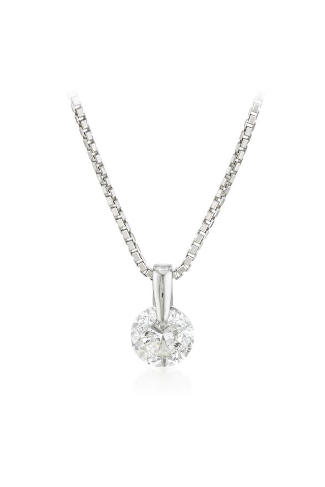 Platinum Diamond Pendant Necklace