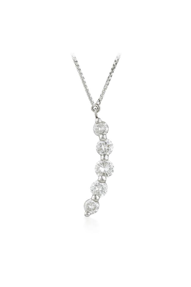 Platinum Diamond Pendant Necklace