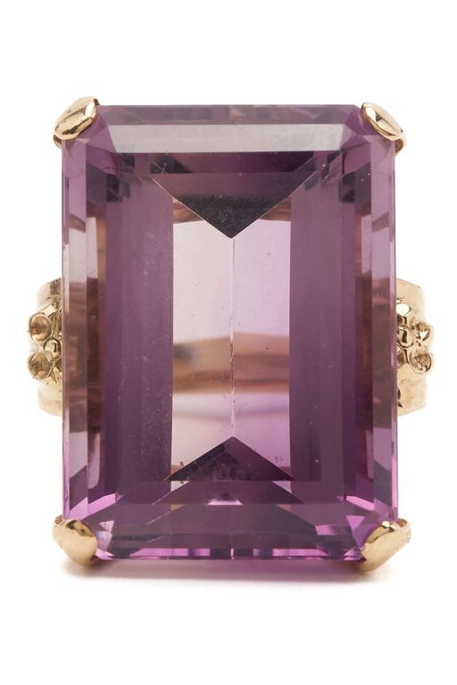 10k Yellow Gold Amethyst Ring