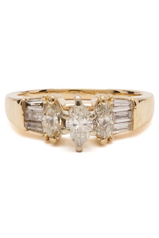 14k Yellow Gold Diamond Ring