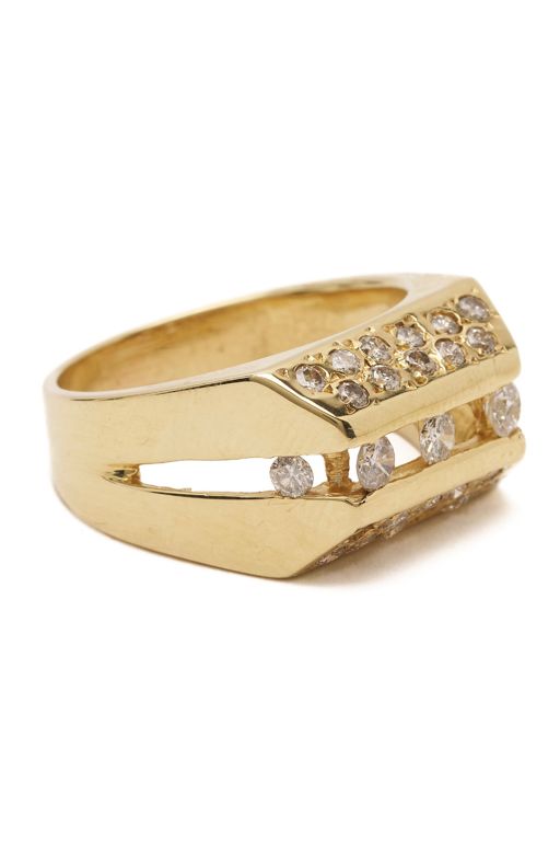 14k Yellow Gold Diamond Ring