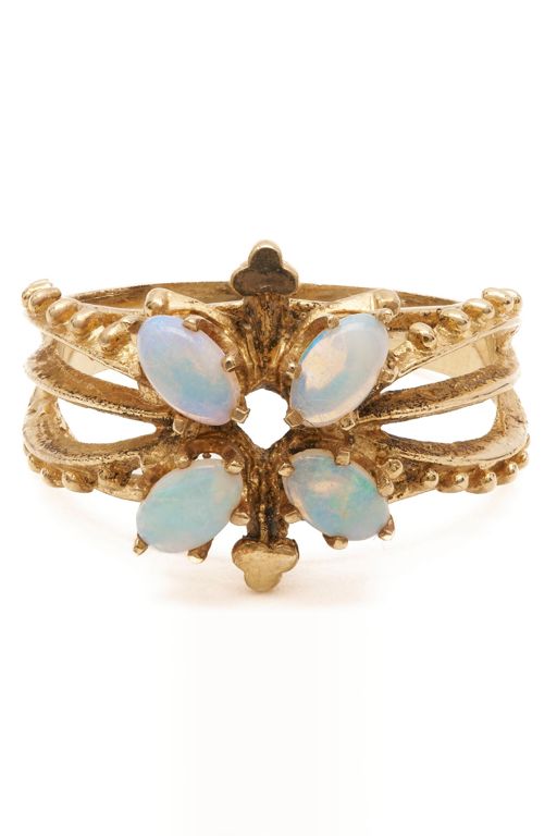 14k Yellow Gold Opal Ring