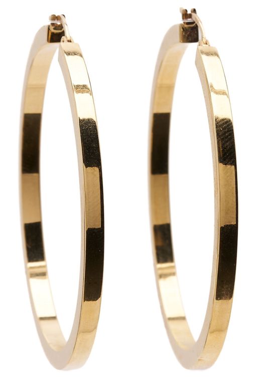 14k Yellow Gold Hoop Earrings