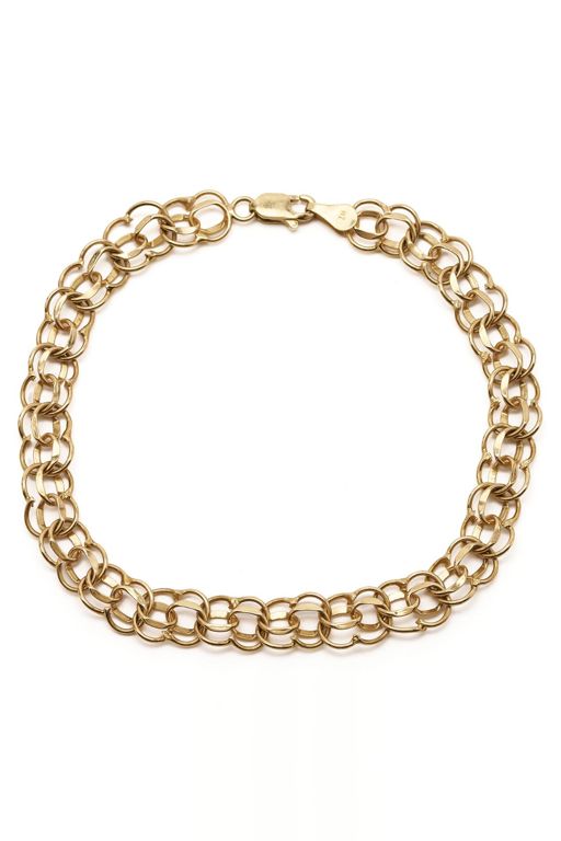 14k Yellow Gold Chain Bracelet