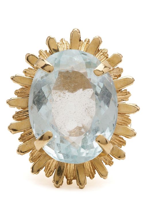 14k Yellow Gold Topaz Cocktail Ring
