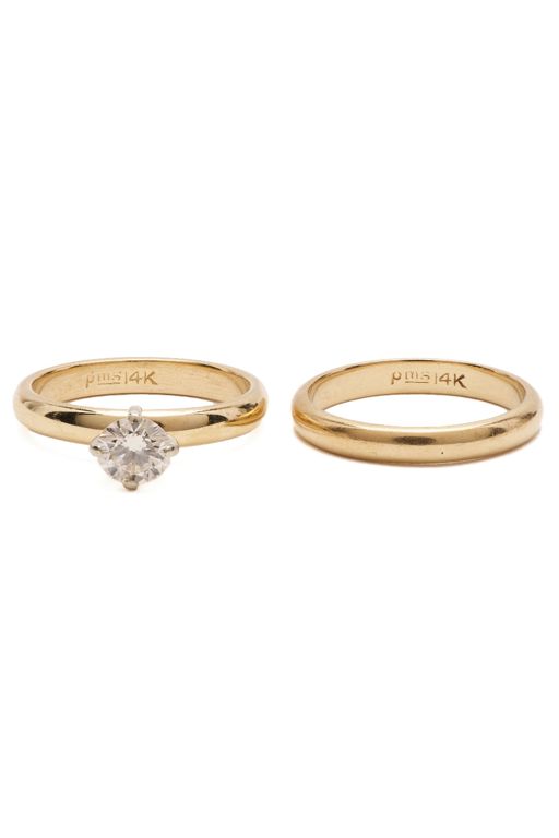 Two 14k Yellow Gold Rings