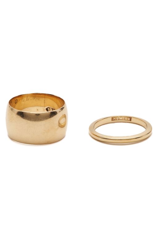 Two Yellow Gold Wedding Rings