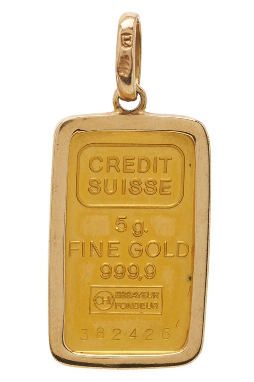 Yellow Gold Ingot Pendant