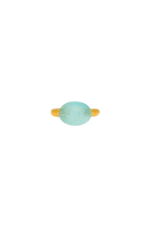 18k Gold Aquamarine Ring