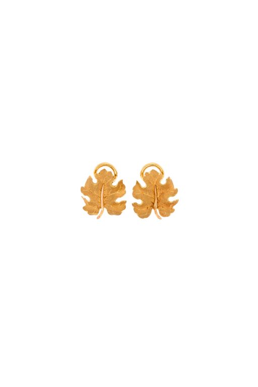 Pair of 18k Gold Leaf Earrings