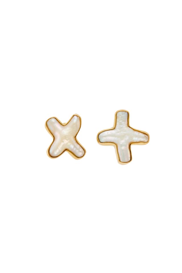 Pair of 14k Gold Pearl Earrings