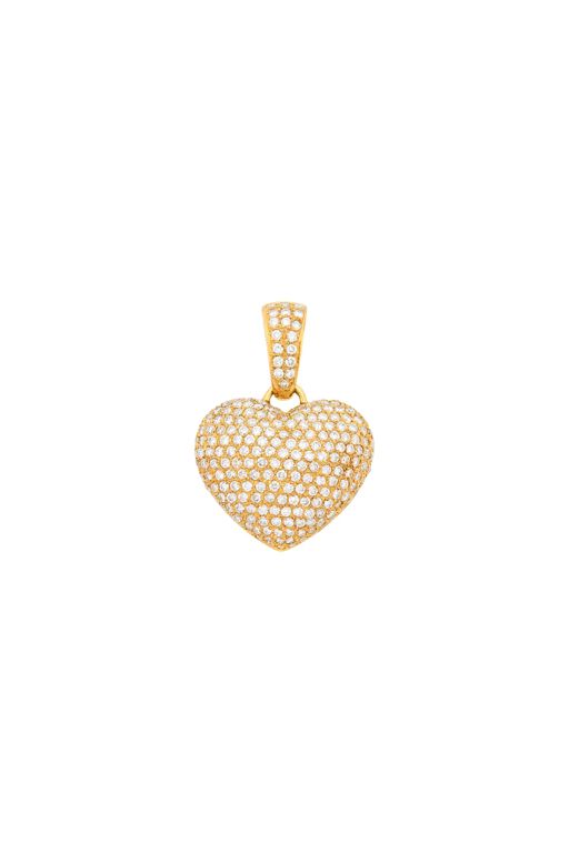 14k Gold Diamond Heart Pendant