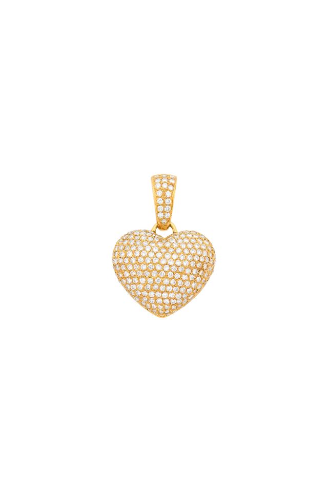 14k Gold Diamond Heart Pendant