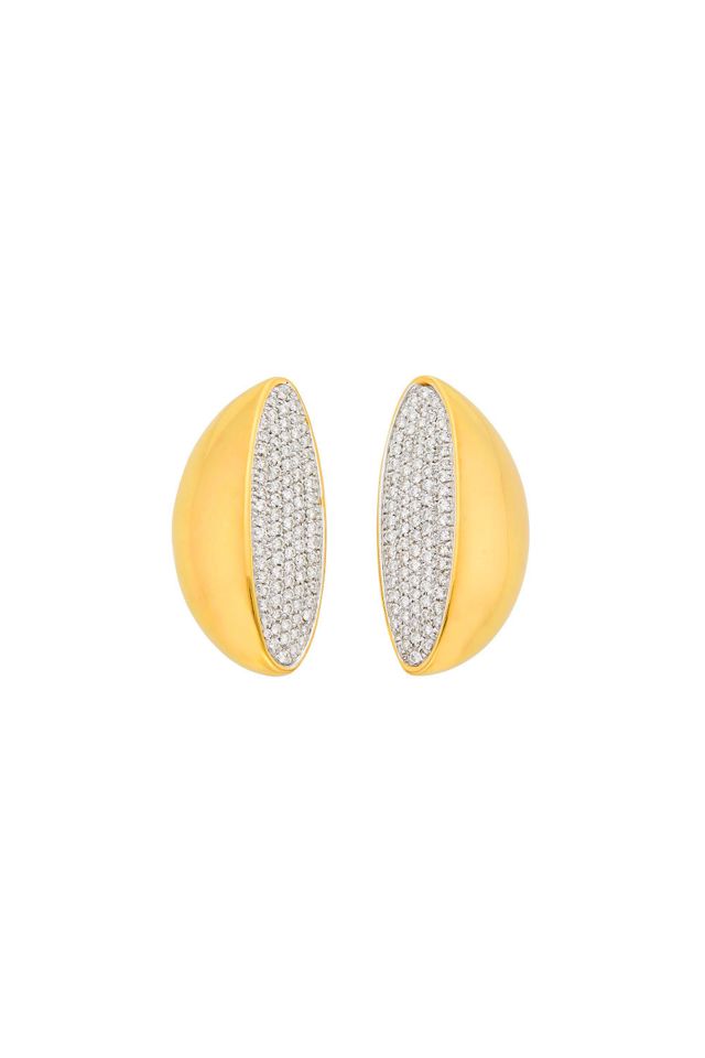 Pair of 18k Gold Diamond Earrings