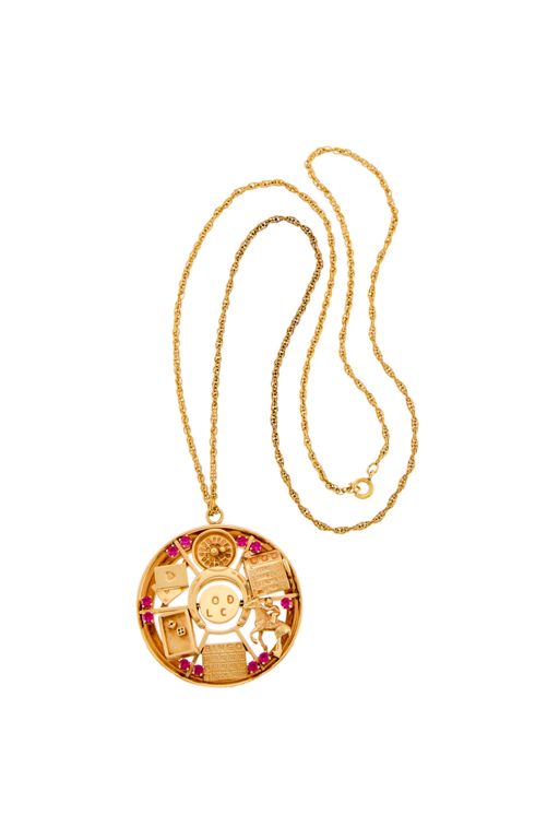 14k Gold Ruby Pendant Necklace