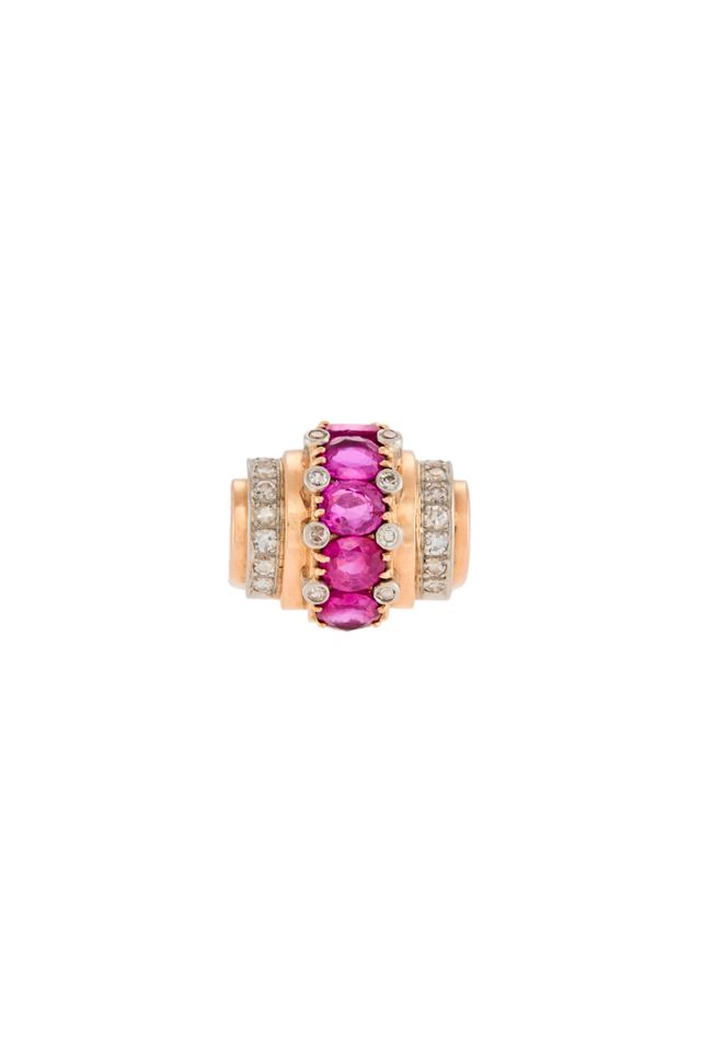 14k Gold Ruby and Diamond Ring