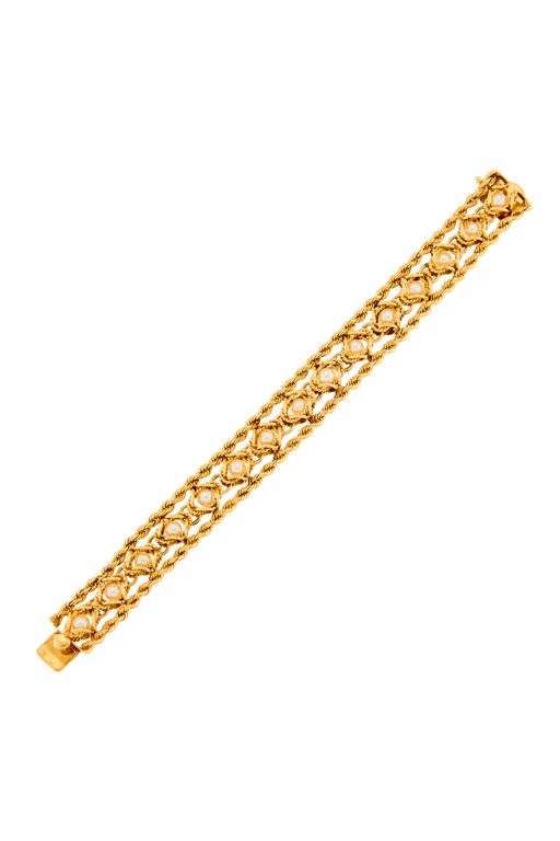 14k Gold Pearl Bracelet