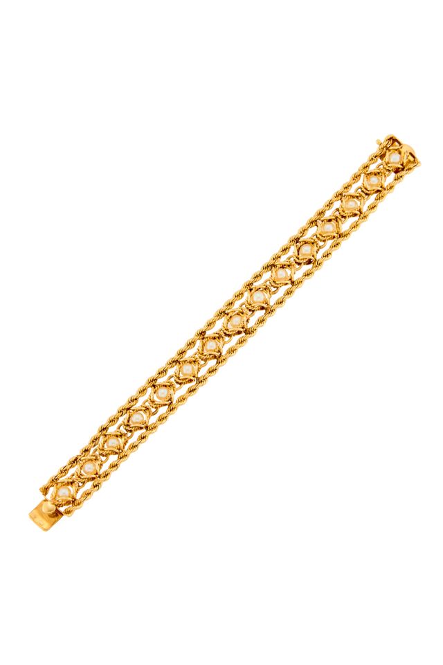 14k Gold Pearl Bracelet