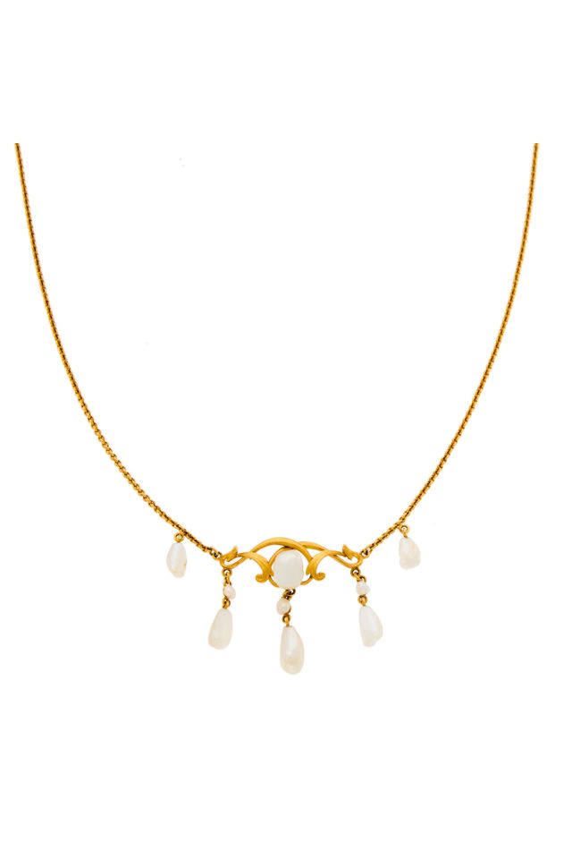 14k Gold Pearl Necklace