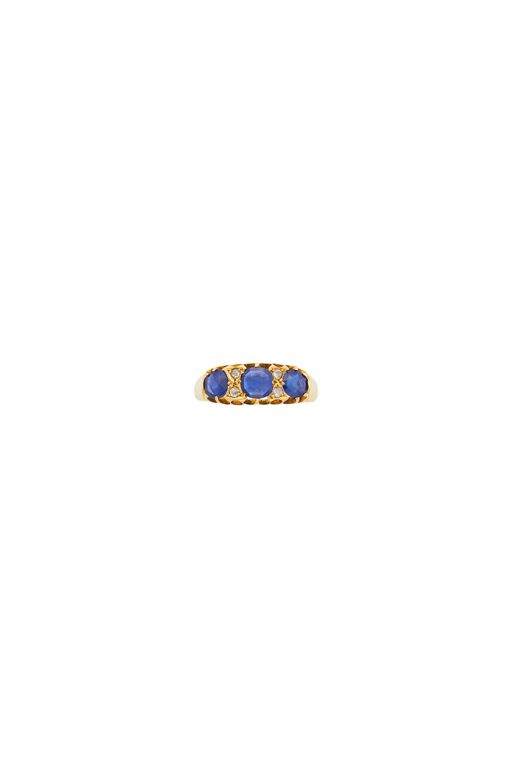 18k Gold Sapphire and Diamond Ring
