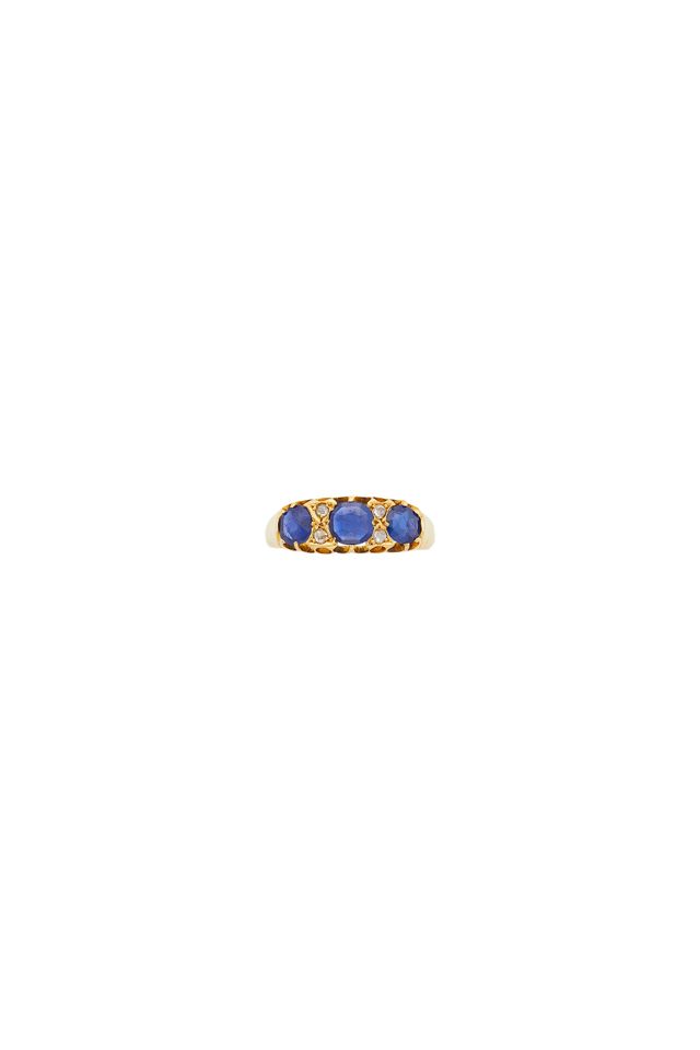 18k Gold Sapphire and Diamond Ring