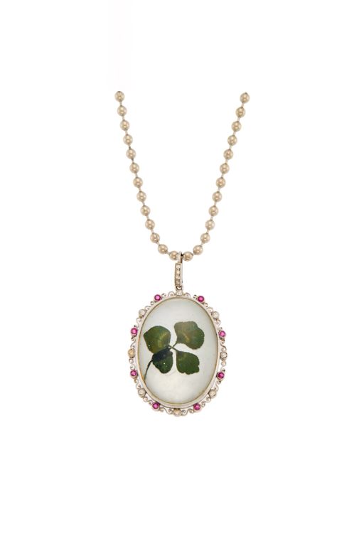 Platinum Multi-Gem Pendant Necklace