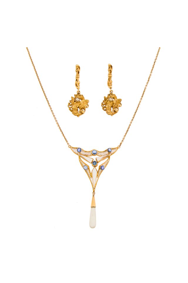 14k Gold and Gold-Filled Multi-Gem Jewelry Set