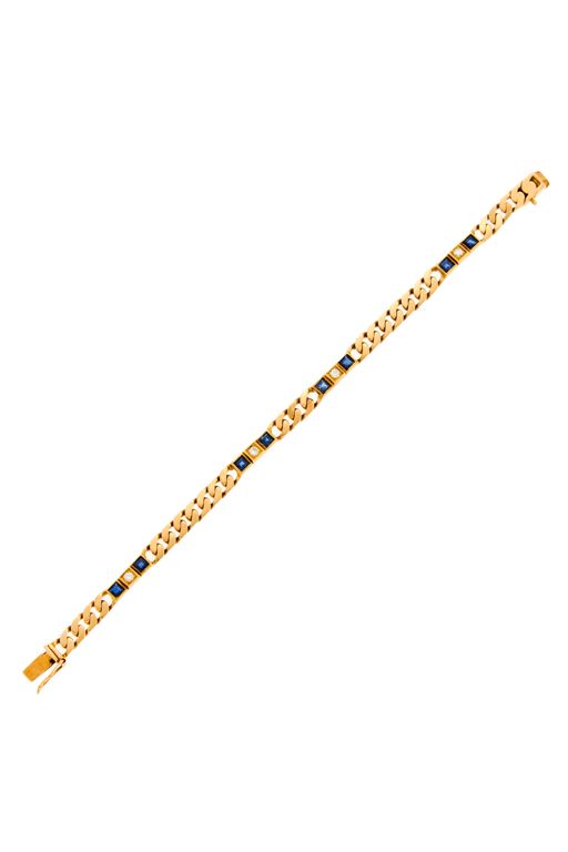 18k Gold Sapphire and Diamond Bracelet