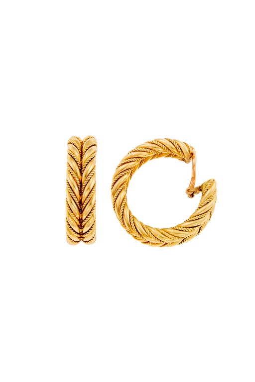 Pair of 18k Gold Hoop Earrings